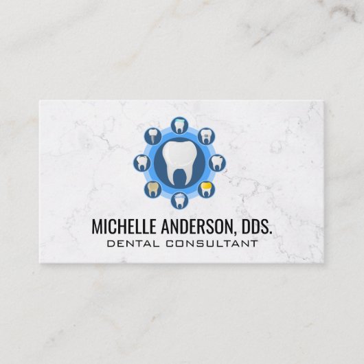 Teeth Logos Business Card Visitenkarte (Vorderseite)