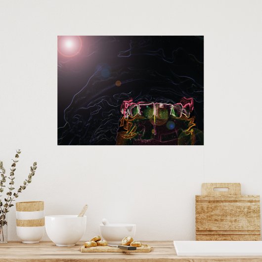 Teeth Model Design Zahnarzt Orthodontist Poster (Küche)