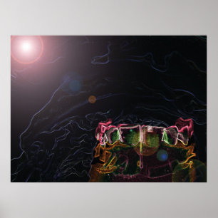 Teeth Model Design Zahnarzt Orthodontist Poster