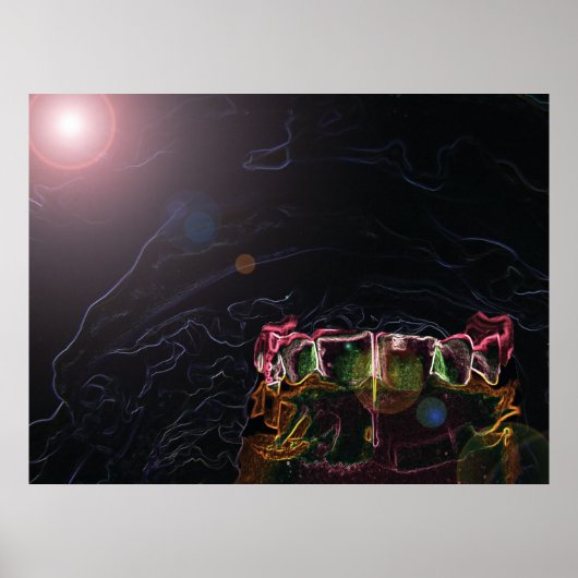 Teeth Model Design Zahnarzt Orthodontist Poster (Vorne)