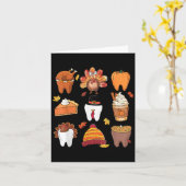 Teeth Pumpkin Türkei Kaffee Fall Zahnspange als Karte (Gelbe Blume)