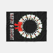 Teeth Smile Be Merry And Bright Dental Dentist Chr Fleecedecke (Vorderseite (Horizontal))