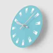 Teeth Time Runde Wanduhr (Winkel)