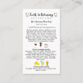 Teeth Whitening Aftercare Instruction Visitenkarte (Vorderseite)