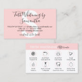 Teeth Whitening Aftercare Tipps Visitenkarte (Vorne/Hinten)