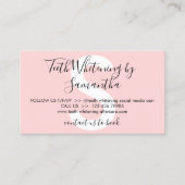 Teeth Whitening Aftercare Tipps Visitenkarte (Vorderseite)