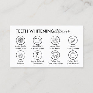 Teeth Whitening Aftercare Tipps Zahnärzte Visitenkarte