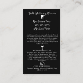 Teeth Whitening Aftercare Visitenkarte