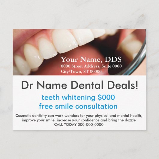 TEETH WHITENING DEAL POSTKARTE (Vorderseite)