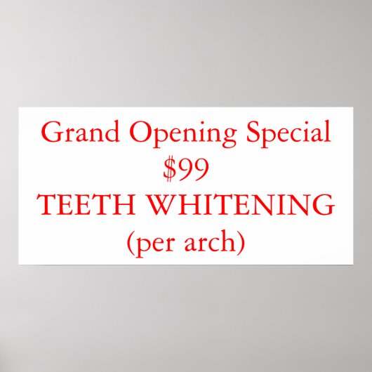 Teeth Whitening Poster (Vorne)