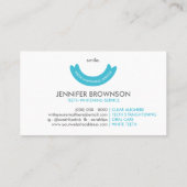 Teeth Whitening Service Minimal Oral Care Visitenkarte (Rückseite)