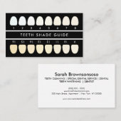 Teeth Whitening Shade Guide Visitenkarte (Vorne/Hinten)