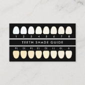 Teeth Whitening Shade Guide Visitenkarte (Vorderseite)