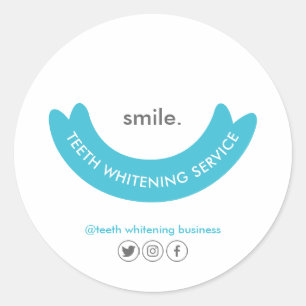 Teeth Whitening Smile Zahnzahnpflege Runder Aufkleber