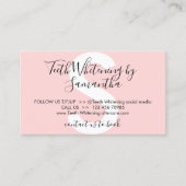 Teeth Whitening vermeidet Ratschläge nach der Pfle Visitenkarte (Vorderseite)