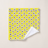 Teeth Yellow Dentist Hands Badezimmer Handtuch Set (Waschlappen)