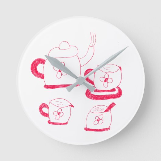 Teetime Round Wall Uhr (Vorderseite)