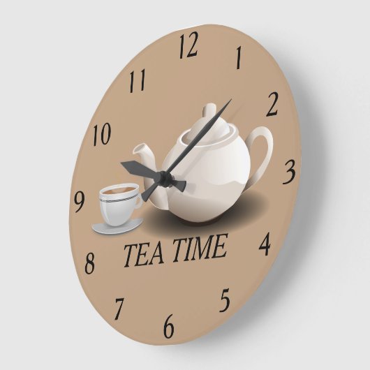 Teetime Wall Clock Große Wanduhr (Winkel)