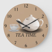 Teetime Wall Clock Große Wanduhr (Vorderseite)