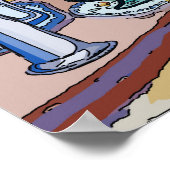 Teetisch und Blume Poster (Ecke)