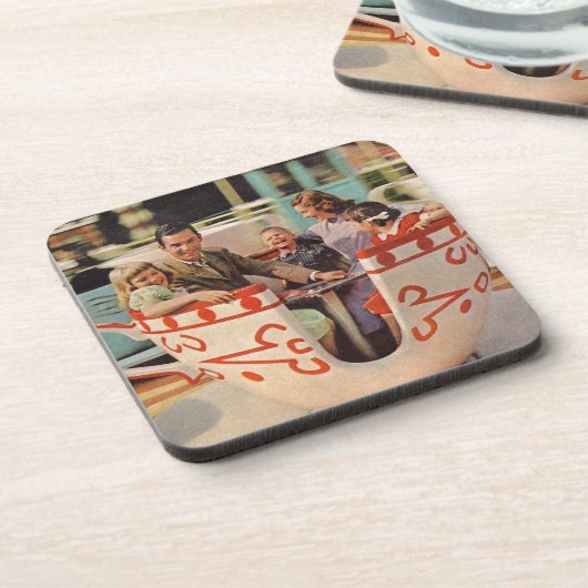 Teetour im Vergnügungspark Untersetzer (Linke Seite)