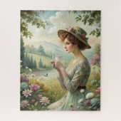 Teetrinken im Garten Puzzle (Vertikal)