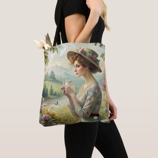 Teetrinken im Garten Tasche (Von Nahem)