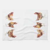 Teetuch - 3 Hühner Französische Küche Geschirrtuch (Horizontal)