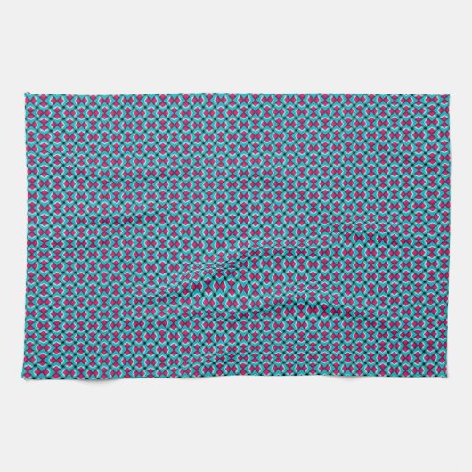 Teetuch aus rotem und blauem Muster Geschirrtuch (Horizontal)