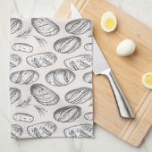 Teetuch aus Sourdough Geschirrtuch (Viertel Falte)