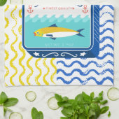 Teetuch Eclectic Sardines Design Geschirrtuch (Gefaltet)