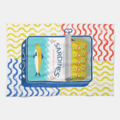 Teetuch Eclectic Sardines Design Geschirrtuch (Horizontal)