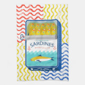 Teetuch Eclectic Sardines Design Geschirrtuch (Vertikal)