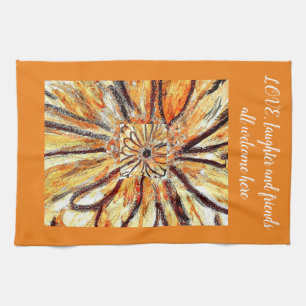 Teetuch Gerberas Café Geschirrtuch