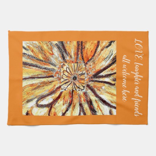 Teetuch Gerberas Café Geschirrtuch (Horizontal)