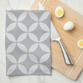 Teetuch - Graues Petalmuster Geschirrtuch (Viertel Falte)