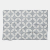 Teetuch - Graues Petalmuster Geschirrtuch (Horizontal)