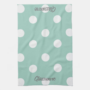 Teetuch - Hellblaue Polka-Punkte Geschirrtuch