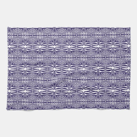 Teetuch Lila Ornament Geschirrtuch (Horizontal)