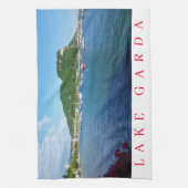 Teetuch mit Aussicht auf den Gardasee Geschirrtuch (Vertikal)