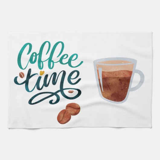Teetuch mit Kaffeezeit Geschirrtuch (Horizontal)
