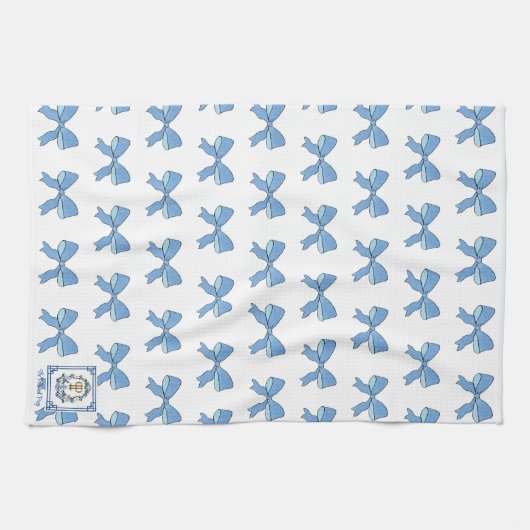 Teetuch mit Preppy-Opal Geschirrtuch (Horizontal)