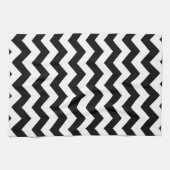 Teetuch - Schwarze Zipzags Küchentuch (Horizontal)