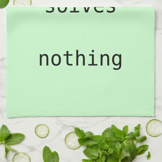 Teetuch - Sorge löst nichts Geschirrtuch (Gefaltet)