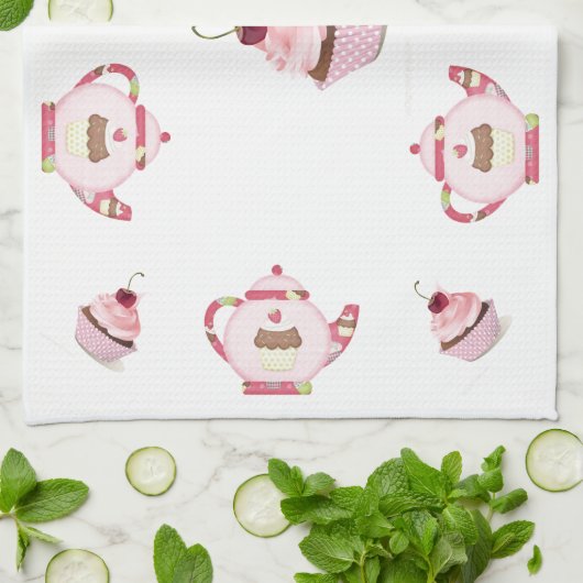 Teetuch - Zeit für Tee Geschirrtuch (Gefaltet)