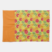 Teetuch - Zitrusfrüchte Scheiben Orange Geschirrtuch (Horizontal)