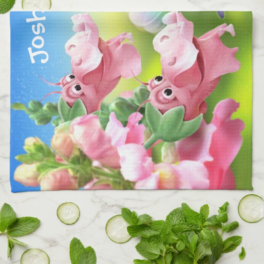 Teetücher Ladybug Blumengarten. Geschirrtuch (Gefaltet)