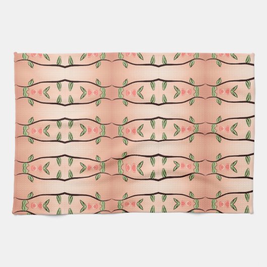 Teetücher mit elegantem Blumendesign Handtuch (Horizontal)