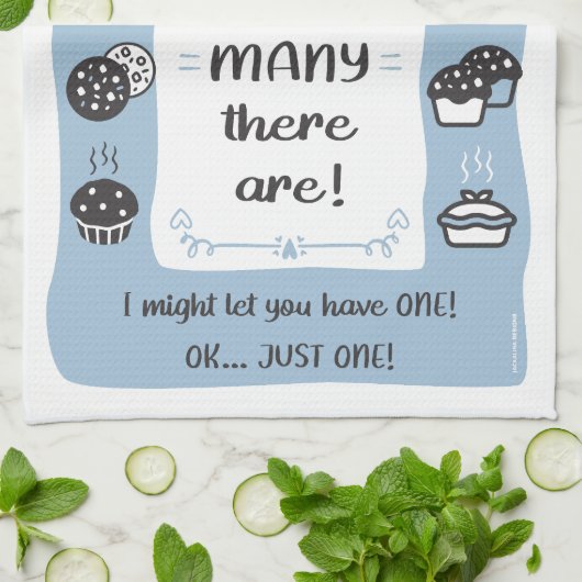 Teetuchgeschenk für Bäcker (blau) Geschirrtuch (Gefaltet)