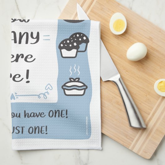 Teetuchgeschenk für Bäcker (blau) Geschirrtuch (Viertel Falte)